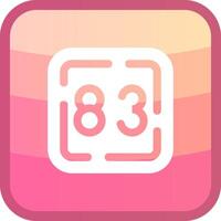 Eighty Three Glyph Squre Colored Icon vector
