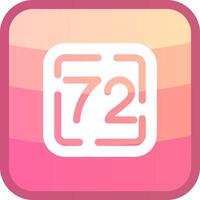 Seventy Two Glyph Squre Colored Icon vector