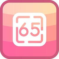 Sixty Five Glyph Squre Colored Icon vector