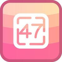 Forty Seven Glyph Squre Colored Icon vector