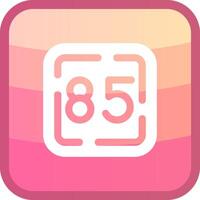 Eighty Five Glyph Squre Colored Icon vector