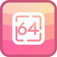 Sixty Four Glyph Squre Colored Icon vector