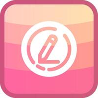 Edit Glyph Squre Colored Icon vector
