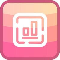 Bottom alignment Glyph Squre Colored Icon vector