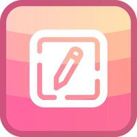 Edit Glyph Squre Colored Icon vector