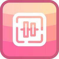 Vertical alignment Glyph Squre Colored Icon vector
