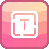 Letter t Glyph Squre Colored Icon vector