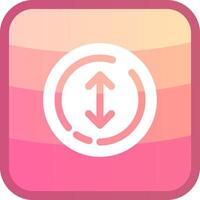 Up and down arrow Glyph Squre Colored Icon vector