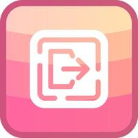 Logout Glyph Squre Colored Icon vector