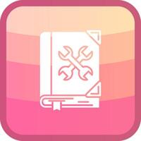 Repair Glyph Squre Colored Icon vector