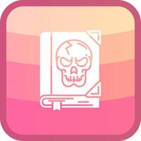 Horror Glyph Squre Colored Icon vector