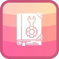 User manual Glyph Squre Colored Icon vector