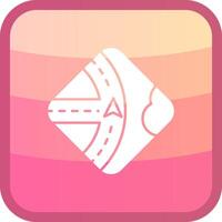 Navigation Glyph Squre Colored Icon vector