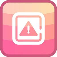 Alert Glyph Squre Colored Icon vector