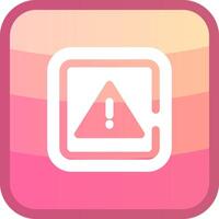 Alert Glyph Squre Colored Icon vector