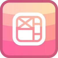 Layout Glyph Squre Colored Icon vector
