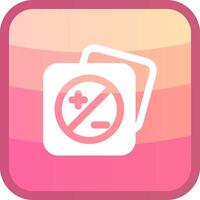 Image brightness Glyph Squre Colored Icon vector