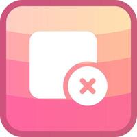 Delete square Glyph Squre Colored Icon vector