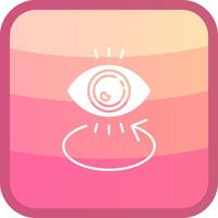 Eye Glyph Squre Colored Icon vector
