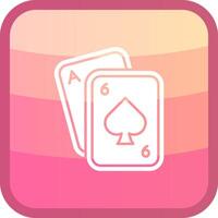 Poker Glyph Squre Colored Icon vector