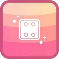 Dice four Glyph Squre Colored Icon vector