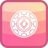Chip Glyph Squre Colored Icon vector