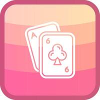 Poker Glyph Squre Colored Icon vector