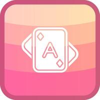 Aces Glyph Squre Colored Icon vector
