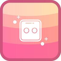 Dice two Glyph Squre Colored Icon vector