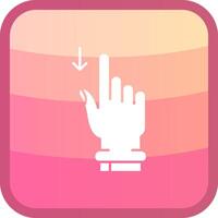 Swipe Down Glyph Squre Colored Icon vector