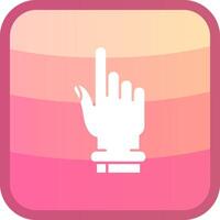 Hand click Glyph Squre Colored Icon vector