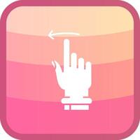 Swipe Left Glyph Squre Colored Icon vector