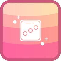 Dice three Glyph Squre Colored Icon vector