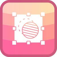 Mask Glyph Squre Colored Icon vector