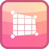 Distort Glyph Squre Colored Icon vector