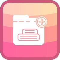 Folder Glyph Squre Colored Icon vector