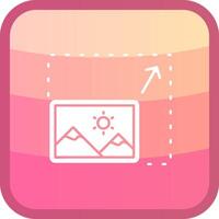 Resize Glyph Squre Colored Icon vector