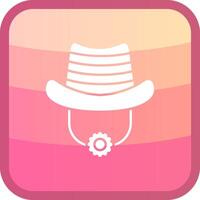 Hat Glyph Squre Colored Icon vector