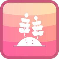 Wheat Glyph Squre Colored Icon vector