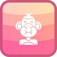 Sickness Glyph Squre Colored Icon vector