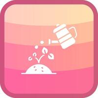 Watering Glyph Squre Colored Icon vector
