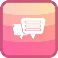 Message Glyph Squre Colored Icon vector