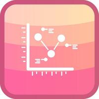 Chart Glyph Squre Colored Icon vector
