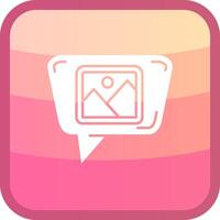 Image Glyph Squre Colored Icon vector