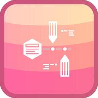 Timeline Glyph Squre Colored Icon vector