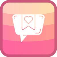 Favourite Glyph Squre Colored Icon vector