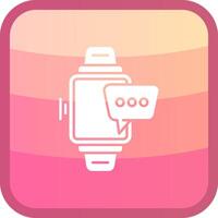 Smartwatch Glyph Squre Colored Icon vector