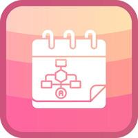 Calender Glyph Squre Colored Icon vector