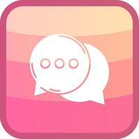 Speech bubbles Glyph Squre Colored Icon vector