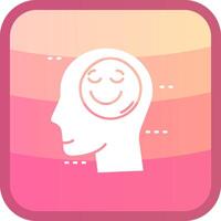 Happiness Glyph Squre Colored Icon vector